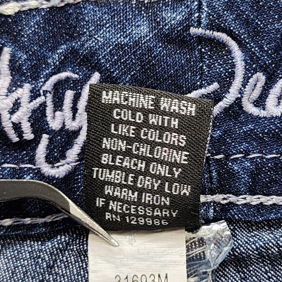 Ariya Jeans Shorts Womens 5 Juniors Blue Low Rise Bermuda Cuffed Stretch Denim - Picture 6 of 12